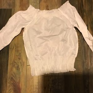 The Limited brand, white off the shoulder blouse , cotton and well fitting